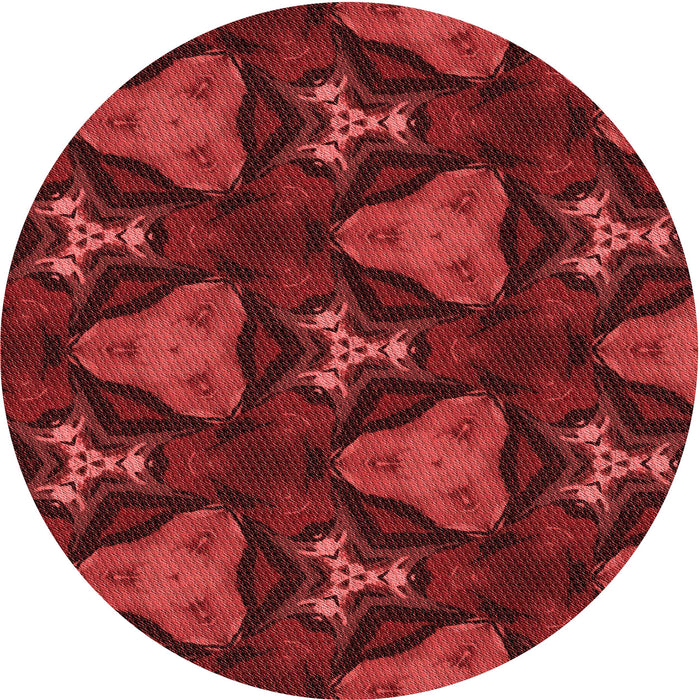 Square Machine Washable Transitional Cranberry Red Rug in a Living Room, wshpat2539rd