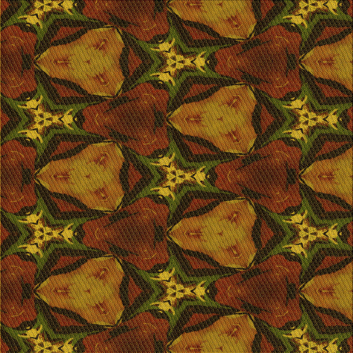 Round Patterned Dark Bisque Brown Rug, pat2539yw