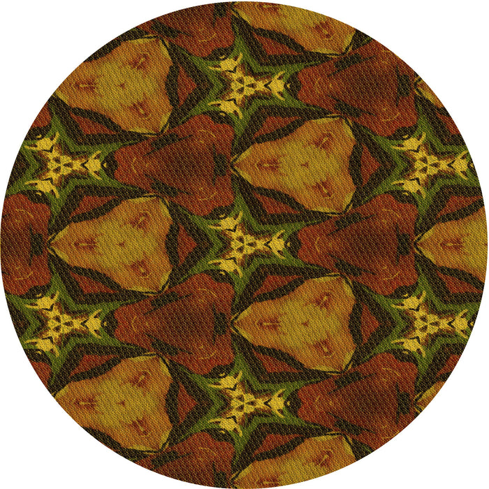 Square Machine Washable Transitional Dark Bisque Brown Rug in a Living Room, wshpat2539yw