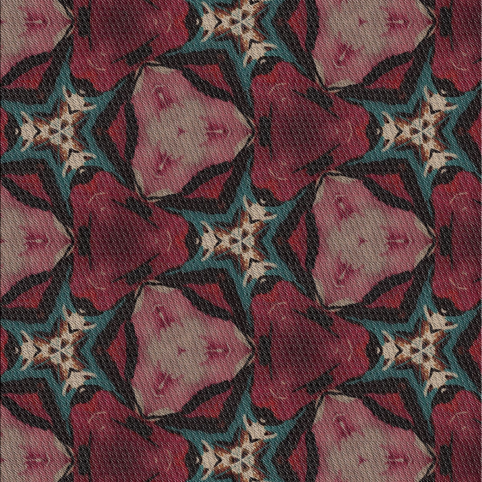 Patterned Mauve Taupe Purple Novelty Rug, pat2539