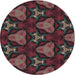 Sideview of Patterned Mauve Taupe Purple Novelty Rug, pat2539