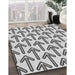 Patterned Gray Novelty Rug in Family Room, pat253