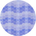 Square Patterned Light Slate Blue Rug, pat254blu