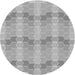 Square Patterned Silver Gray Rug, pat254gry