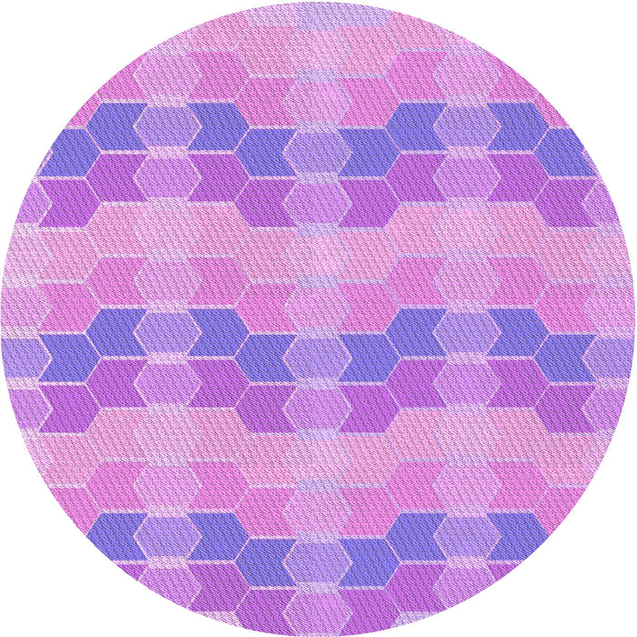 Square Patterned Violet Purple Rug, pat254pur