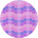 Square Patterned Violet Purple Rug, pat254pur