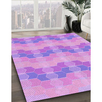 Patterned Violet Purple Rug, pat254pur