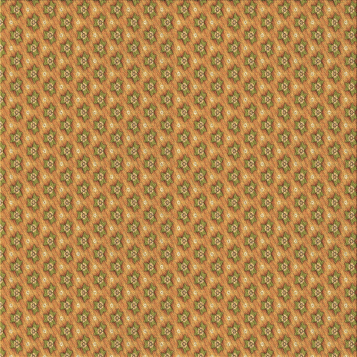 Round Patterned Yellow Rug, pat2540brn