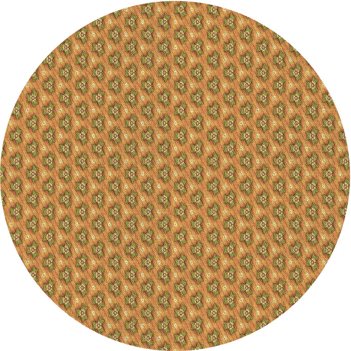 Square Patterned Yellow Rug, pat2540brn