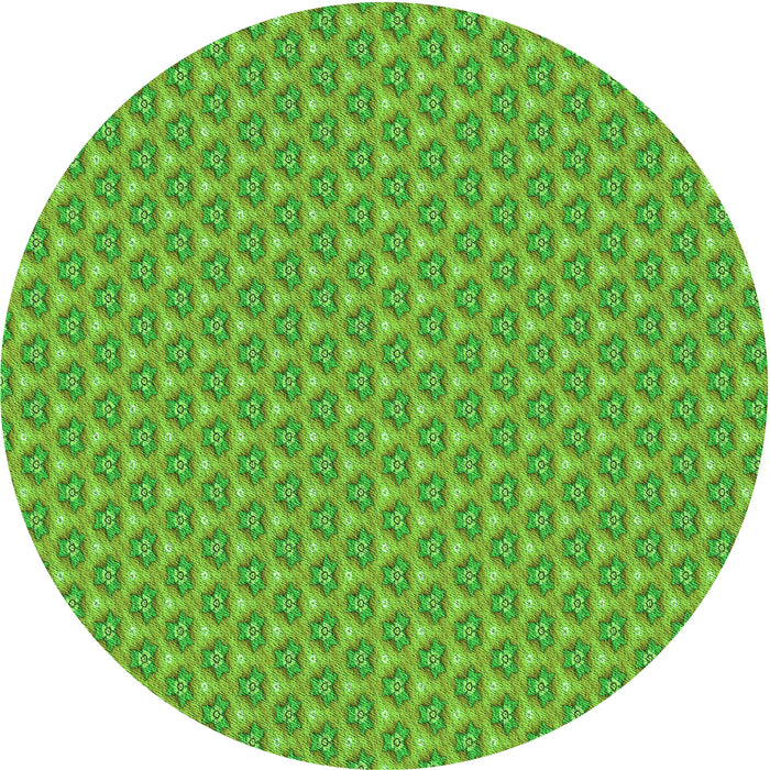 Square Machine Washable Transitional Dark Lime Green Rug in a Living Room, wshpat2540grn