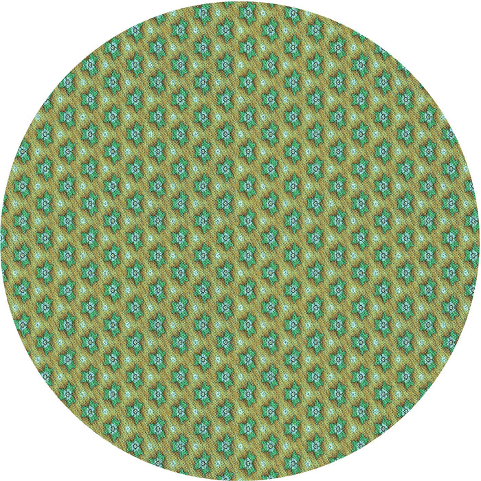 Square Patterned Green Peas Green Rug, pat2540lblu