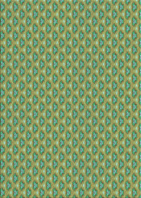 Machine Washable Transitional Green Peas Green Rug, wshpat2540lblu