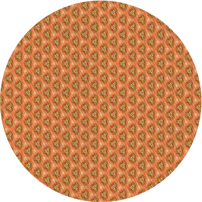 Square Patterned Orange Rug, pat2540org