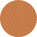 Square Patterned Orange Rug, pat2540org