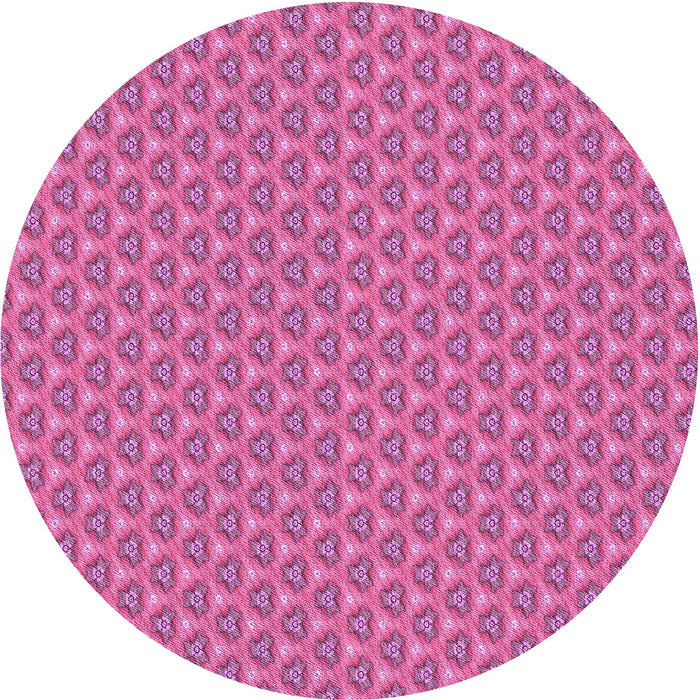 Square Patterned Hot Deep Pink Rug, pat2540pur