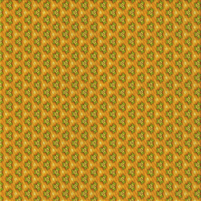 Round Patterned Yellow Rug, pat2540yw