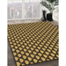 Machine Washable Transitional Yellow Rug in a Family Room, wshpat2541brn