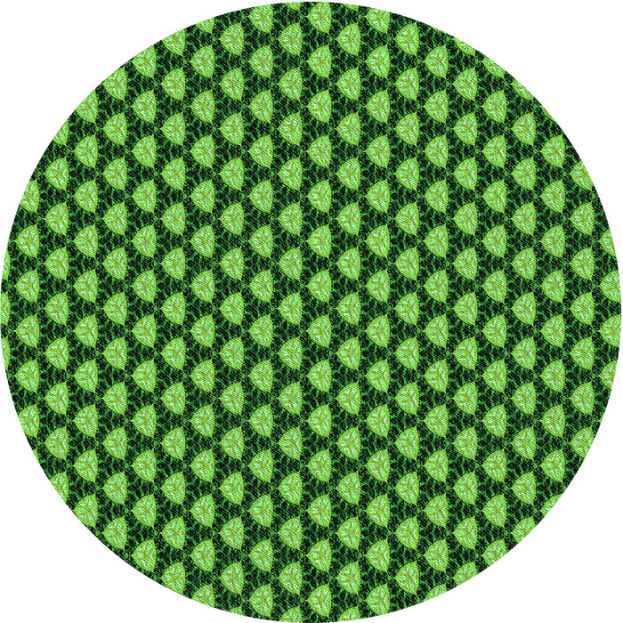 Square Machine Washable Transitional Deep Emerald Green Rug in a Living Room, wshpat2541grn