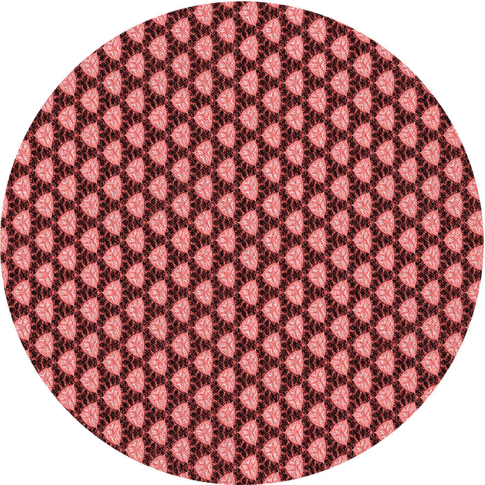 Square Machine Washable Transitional Saffron Red Rug in a Living Room, wshpat2541rd