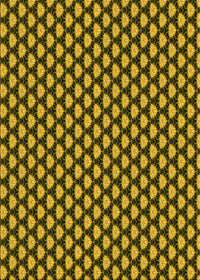 Machine Washable Transitional Yellow Rug, wshpat2541yw