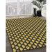 Patterned Mid Gray Novelty Rug in Family Room, pat2541