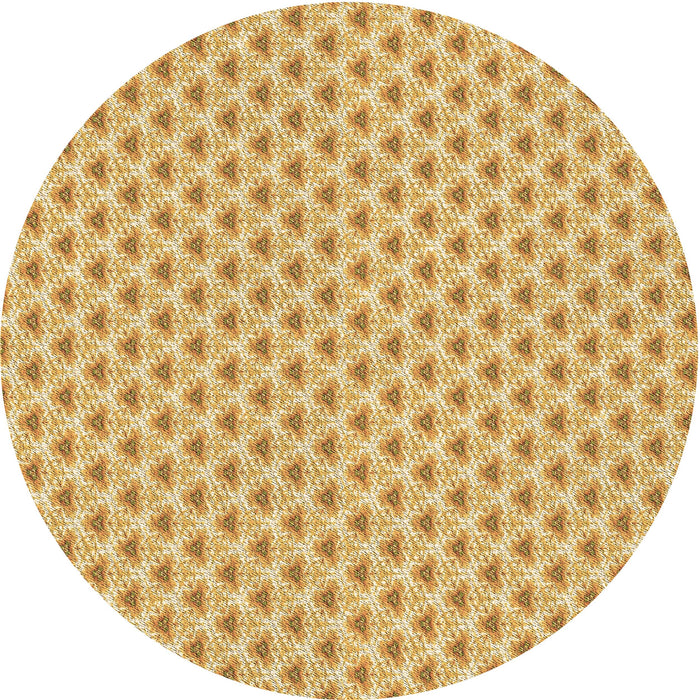 Square Patterned Orange Rug, pat2542brn