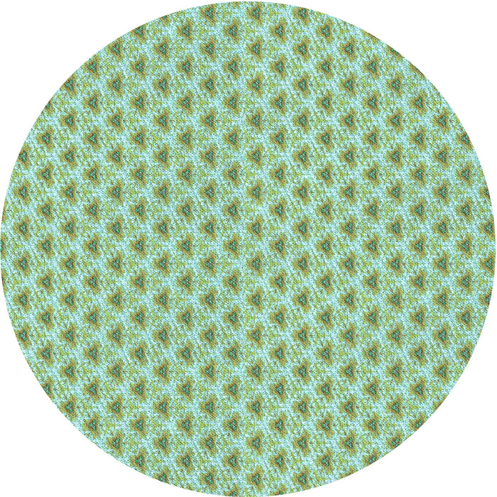 Square Patterned Green Rug, pat2542lblu