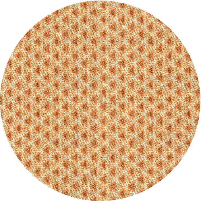 Square Patterned Neon Orange Rug, pat2542org