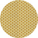 Sideview of Patterned Mustard Yellow Novelty Rug, pat2542