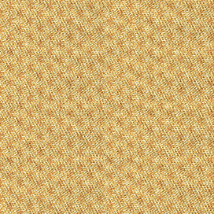 Round Patterned Bold Yellow Rug, pat2543brn