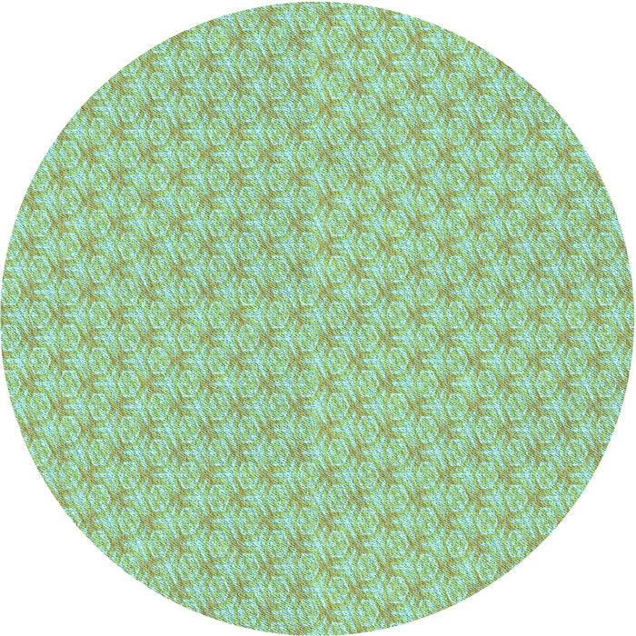 Square Machine Washable Transitional Green Rug in a Living Room, wshpat2543lblu