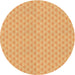 Square Patterned Neon Orange Rug, pat2543org