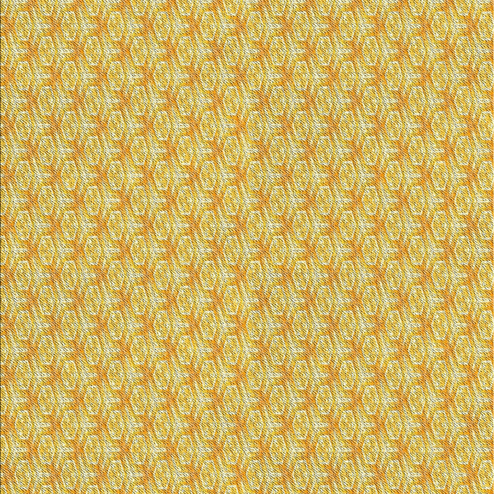 Patterned Chrome Gold Yellow Novelty Rug, pat2543