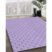 Patterned Lilac Purple Rug in Family Room, pat2544blu