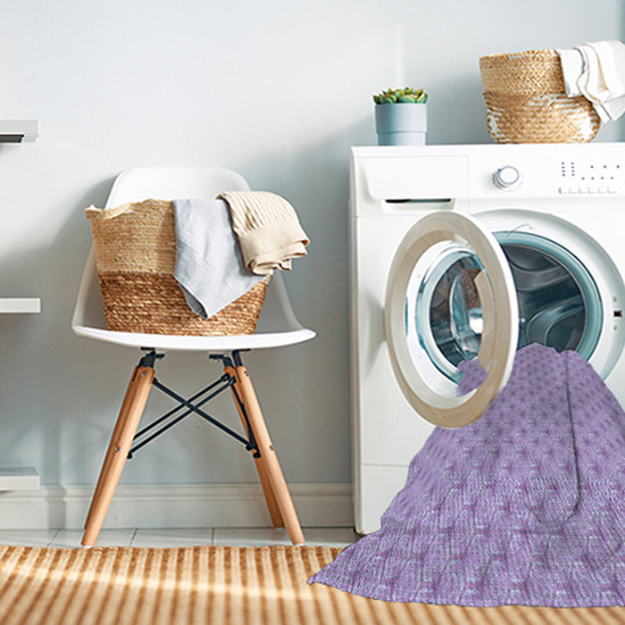 Machine Washable Transitional Lilac Purple Rug in a Washing Machine, wshpat2544blu