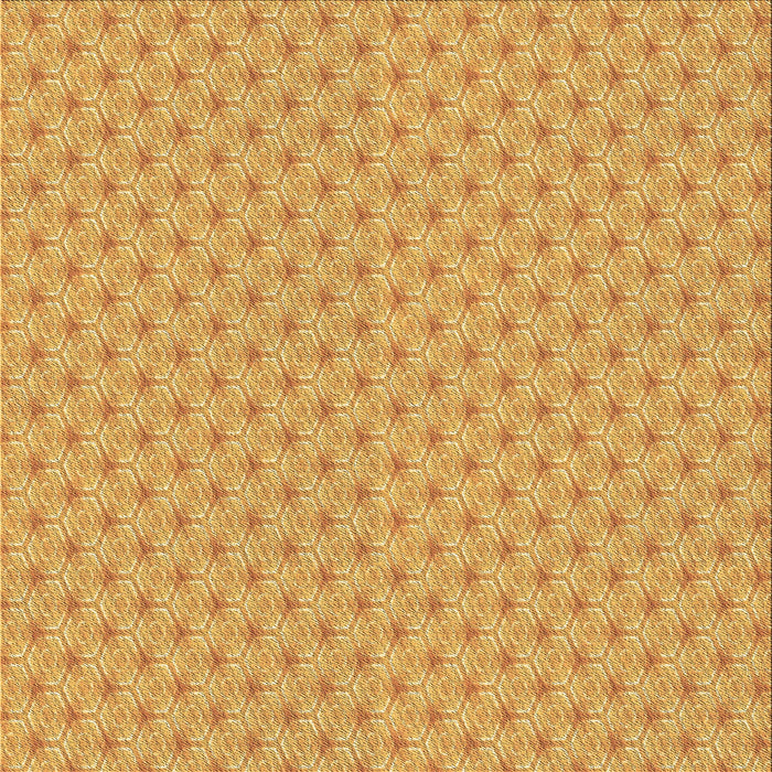 Round Patterned Neon Orange Rug, pat2544brn