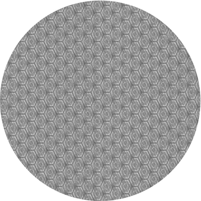 Square Patterned Platinum Gray Rug, pat2544gry