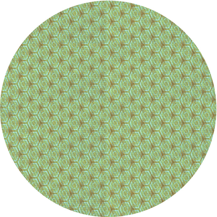 Square Machine Washable Transitional Green Rug in a Living Room, wshpat2544lblu
