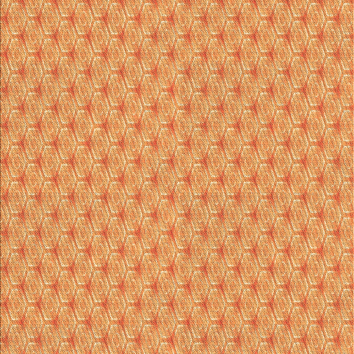 Patterned Neon Orange Rug, pat2544org