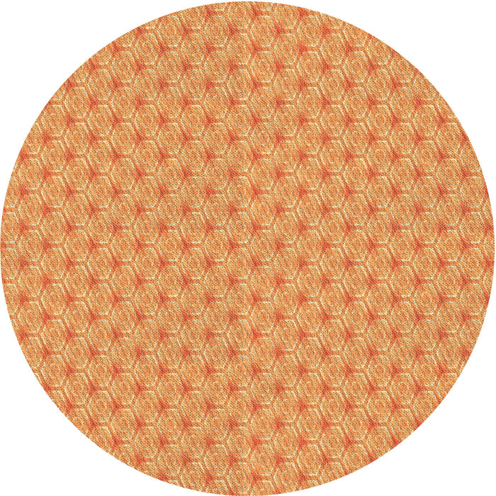 Square Machine Washable Transitional Neon Orange Rug in a Living Room, wshpat2544org