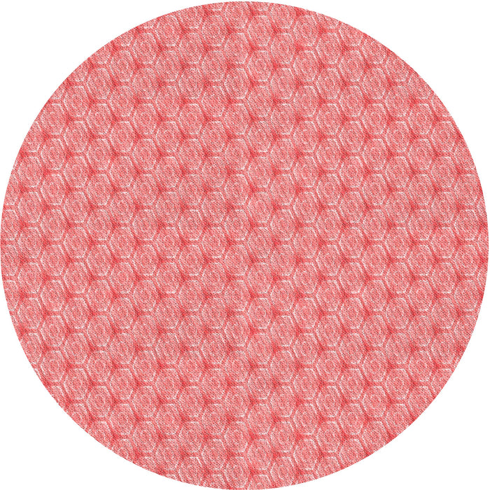 Square Patterned Light Coral Pink Rug, pat2544rd