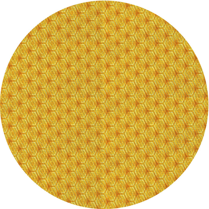 Square Machine Washable Transitional Gold Yellow Rug in a Living Room, wshpat2544yw