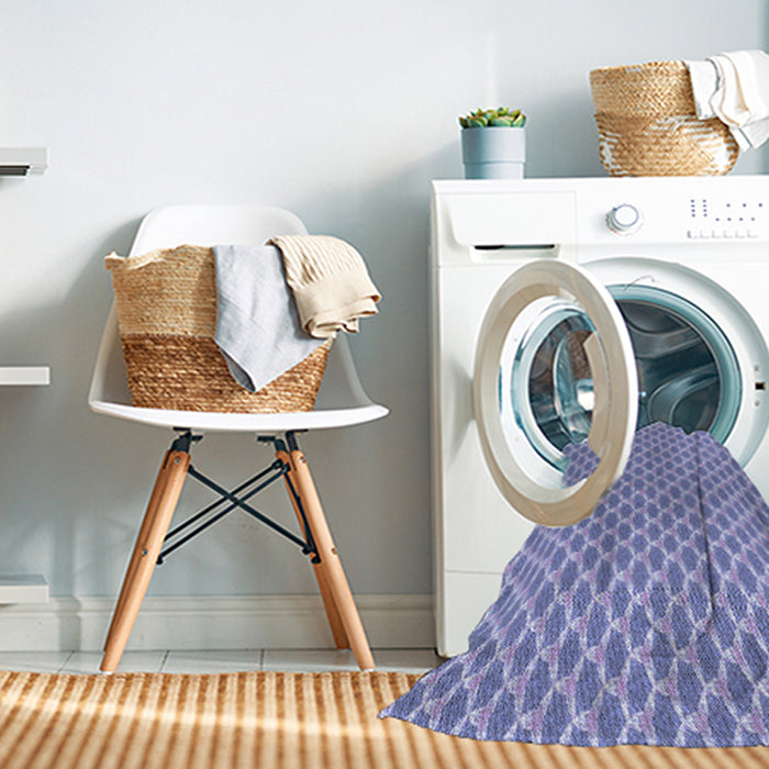 Machine Washable Transitional Jeans Blue Rug in a Washing Machine, wshpat2545blu