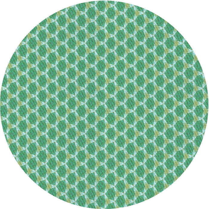 Square Patterned Green Rug, pat2545lblu
