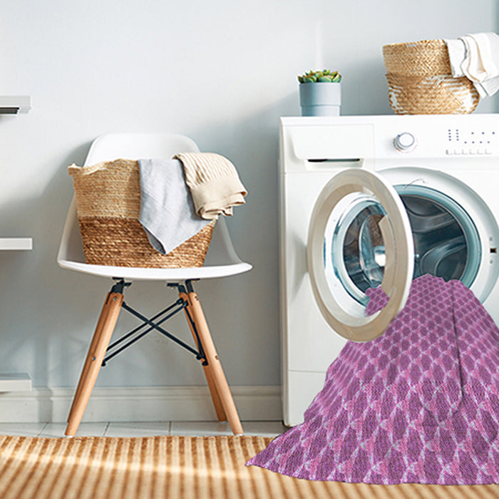 Machine Washable Transitional Violet Purple Rug in a Washing Machine, wshpat2545pur