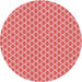 Square Patterned Light Coral Pink Rug, pat2545rd