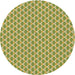 Sideview of Patterned Green Novelty Rug, pat2545