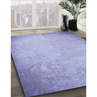 Patterned Medium Slate Blue Rug, pat2546blu