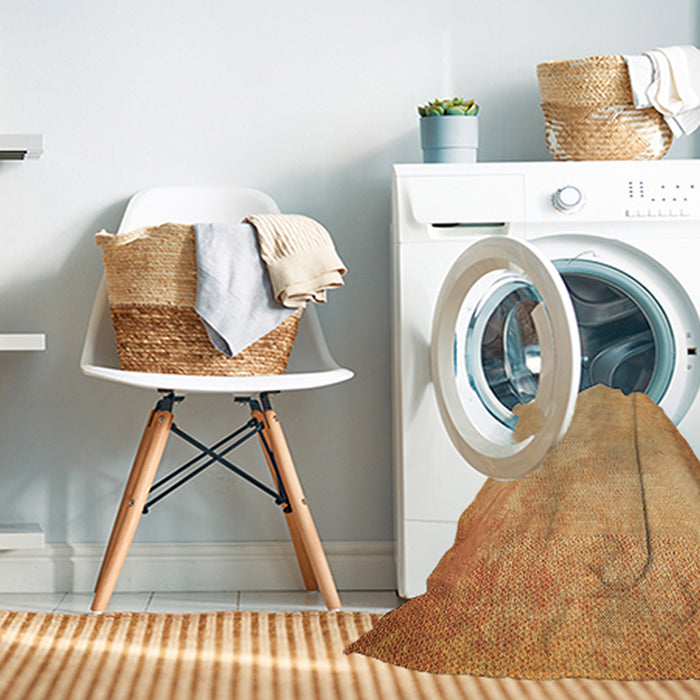 Machine Washable Transitional Yellow Orange Rug in a Washing Machine, wshpat2546org