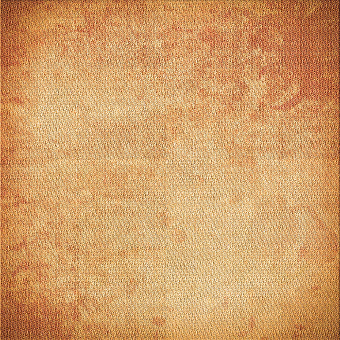 Round Patterned Yellow Orange Rug, pat2546org